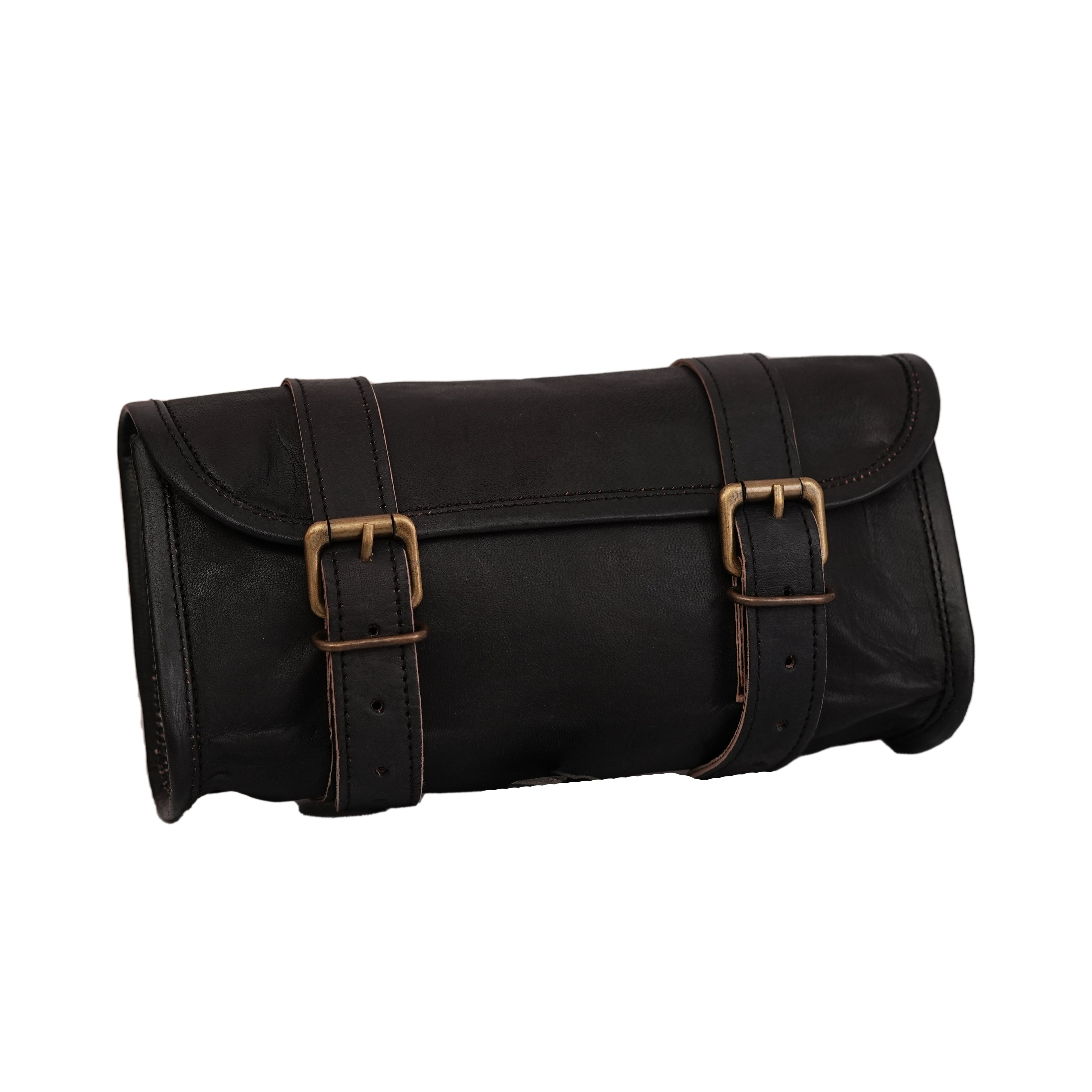 Sleek Black Leather Tool Kit