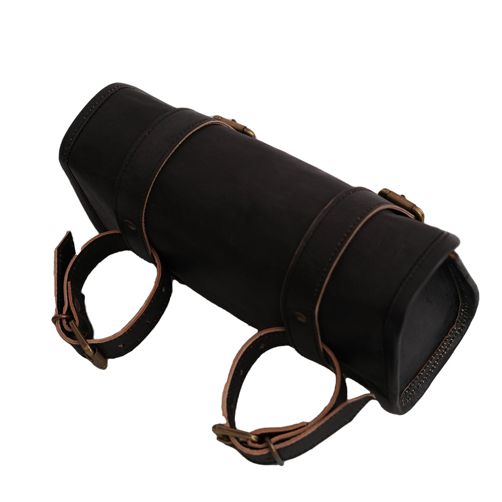 Sleek Black Leather Tool Kit