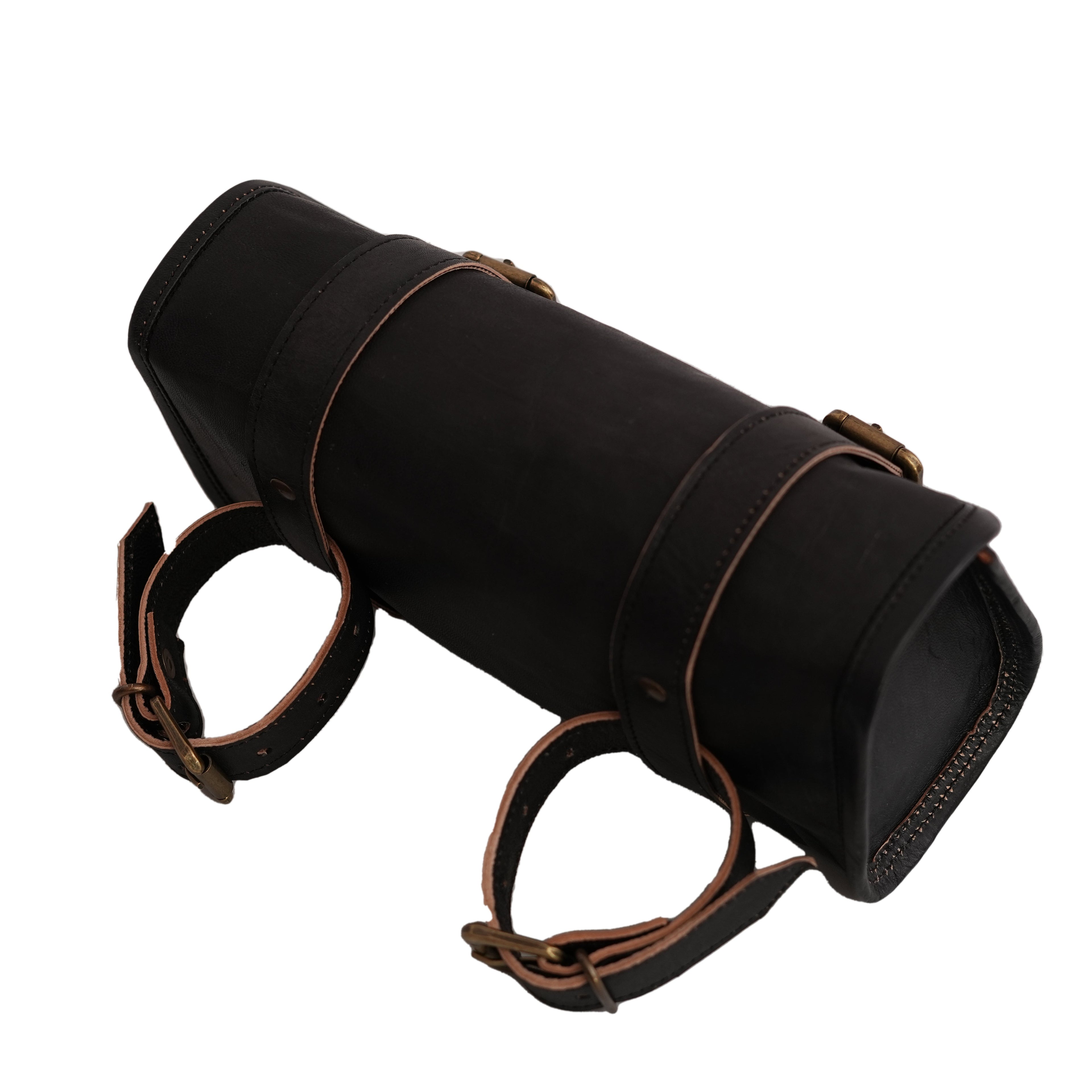 Sleek Black Leather Tool Kit