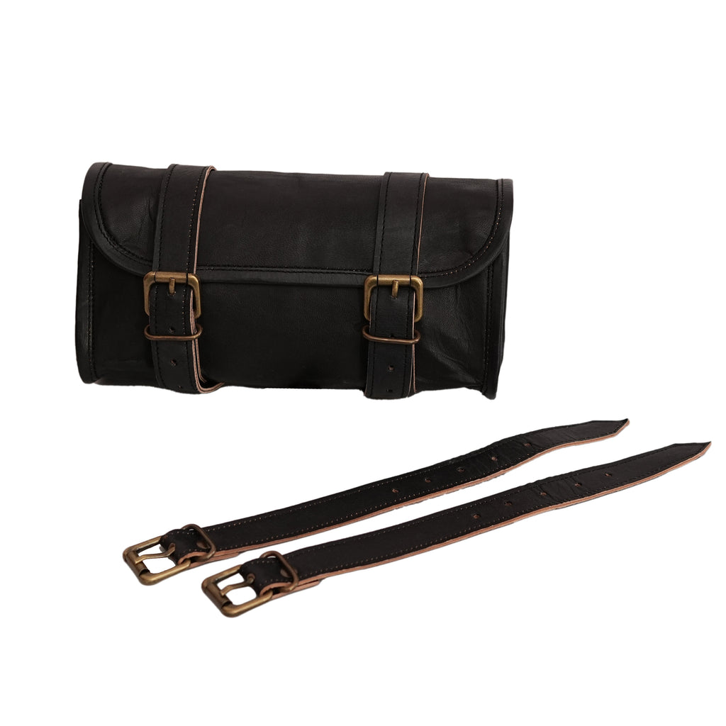 Sleek Black Leather Tool Kit