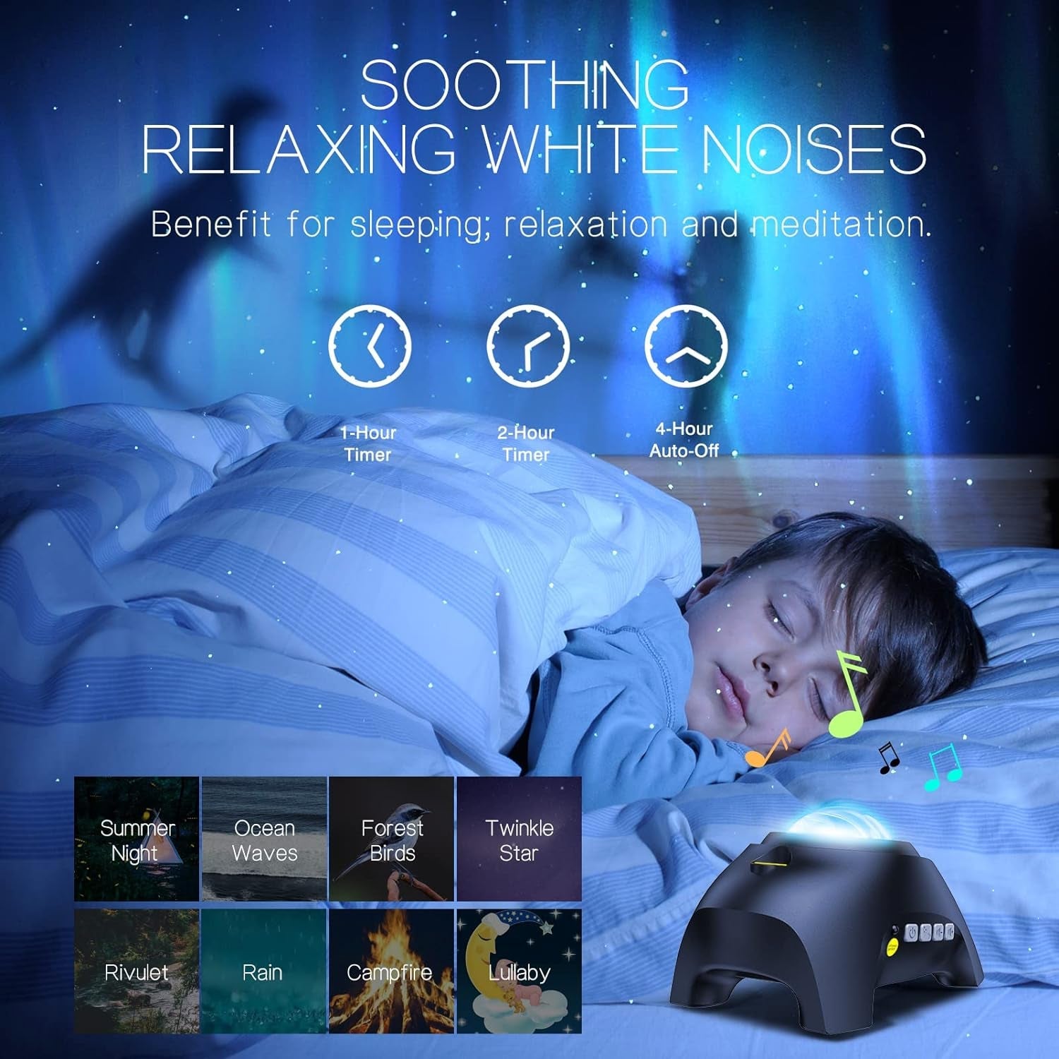 Aurora Projector Nebula Lamp With Bluetooth Remote