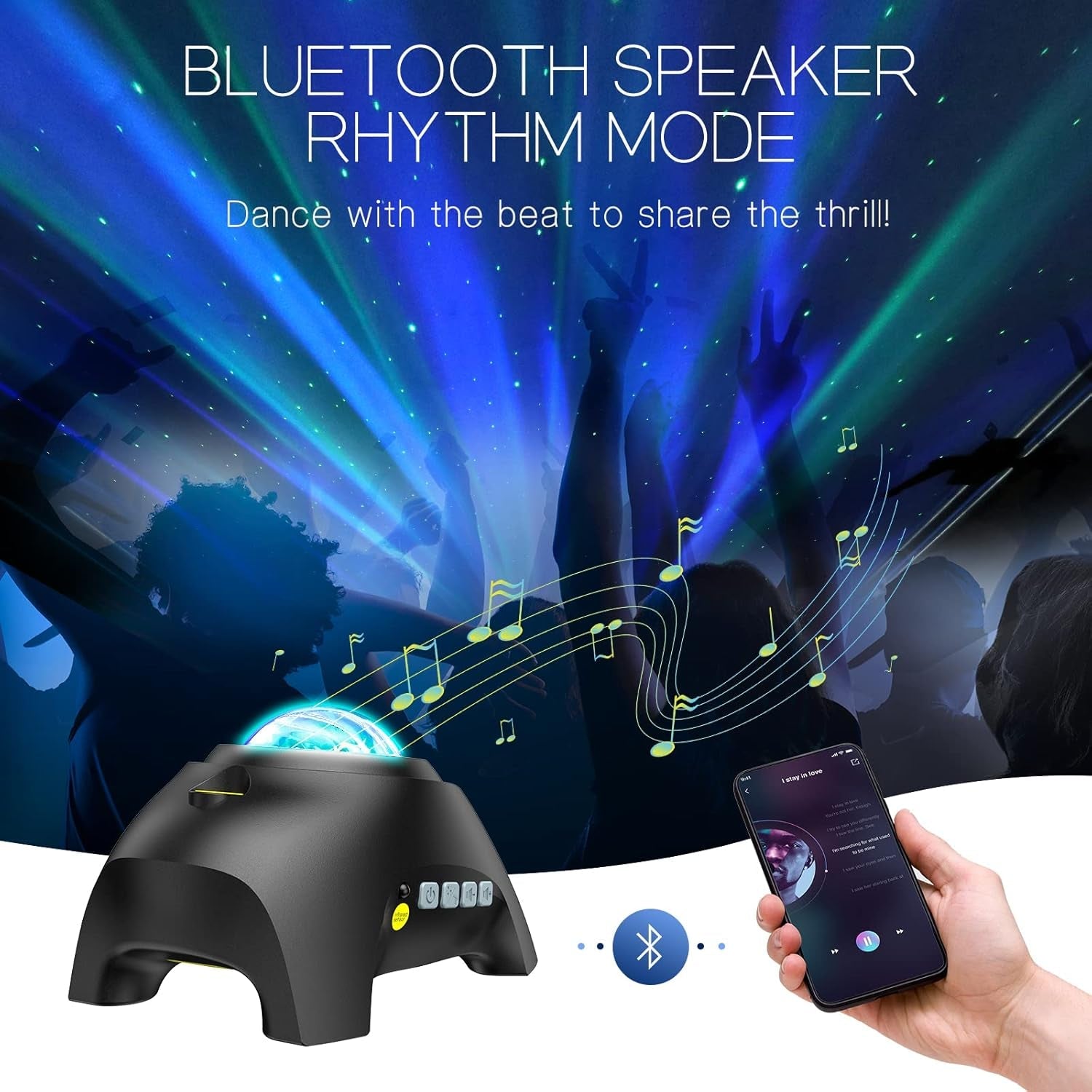 Aurora Projector Nebula Lamp With Bluetooth Remote
