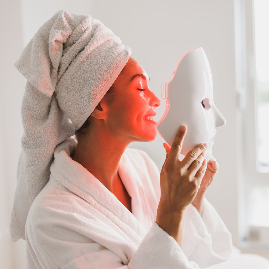 His & Hers Professional Glow at Home: 7-in-1 LED Light Therapy Face Mask