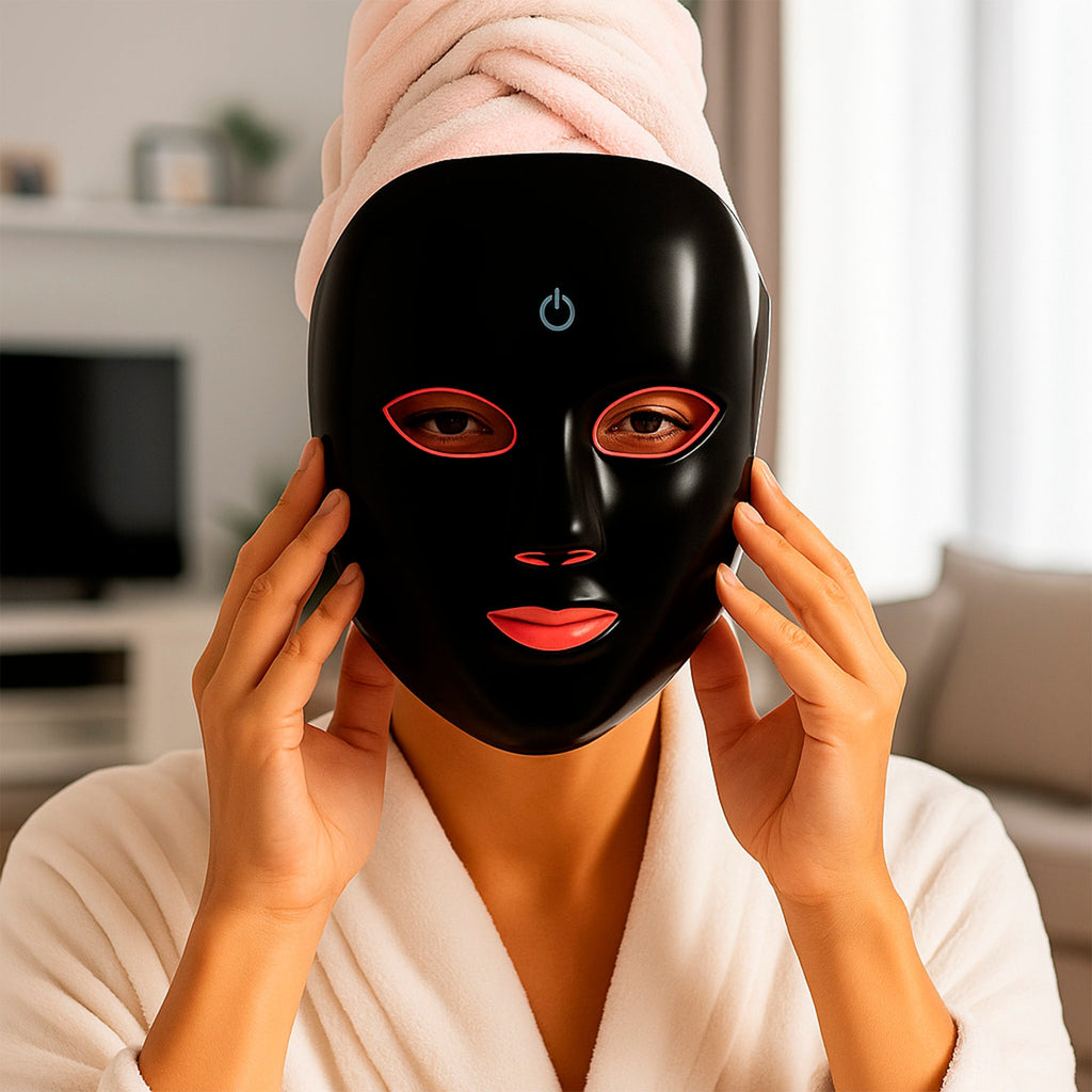 His & Hers Professional Glow at Home: 7-in-1 LED Light Therapy Face Mask
