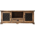 Retro Solid Wood TV Cabinet with Storage-0
