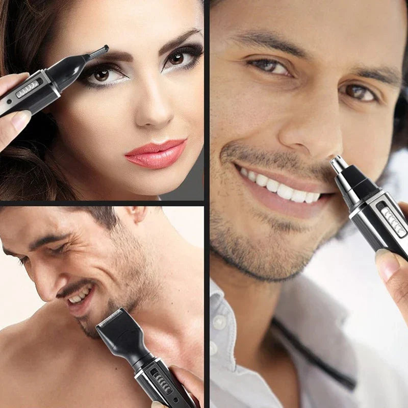 Rechargeable 4-in-1 Micro Hair Trimmer Electric Shaver Black