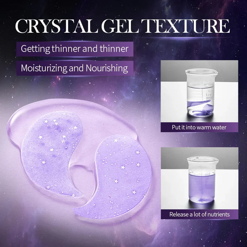 60pcs SADOER Grape Crystal Collagen Eye Mask Anti Dark Circles Under The Eyes Moisturizing Anti-Wrinkles Anti-Aging Eye Patches