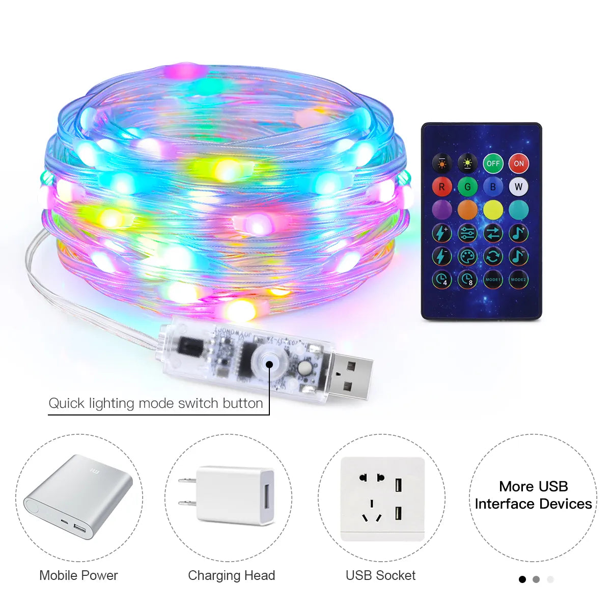 NNEOBA 20M Smart Bluetooth Addressable LED Christmas Lights