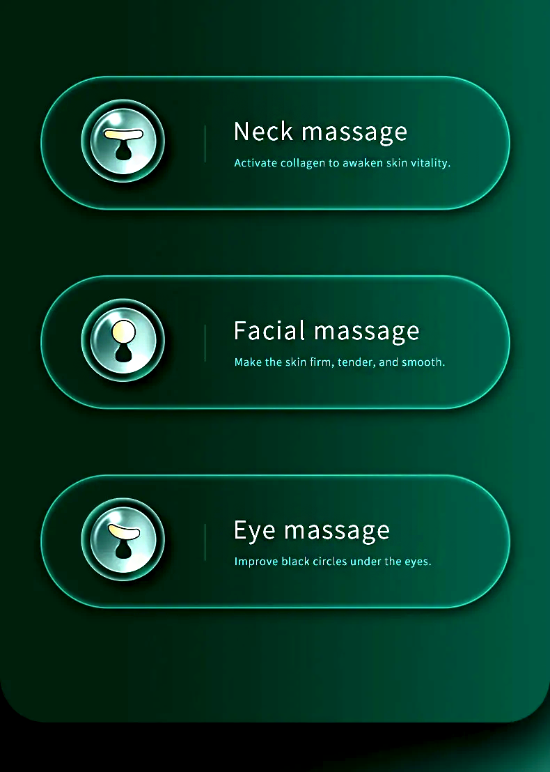 DELPHY - Triple Head Facial Massager - High Vibration Lifting